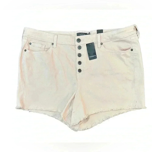 Torrid Womens 5 Inch Vintage Stretch High-rise Shorts Denim Plus Size 22 Pink - Picture 3 of 13